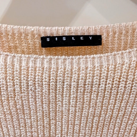 Girls Sisley sparkly soft pink tie sweater - Picture 2 of 5